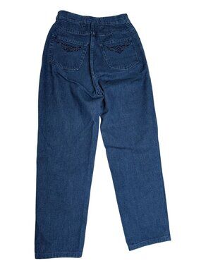 Y2K Escada Margaretha Ley High Rise Jeans Luxury Capsule Embroidered Pockets Siz